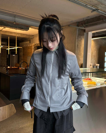 DENNY SILKY SHIRTS ZIP UP